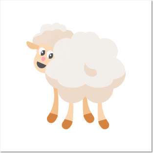 Cute sheep lamb Posters and Art